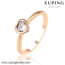 13953 Xuping simple diseño elegante oro plateado anillos de dedo de la boda